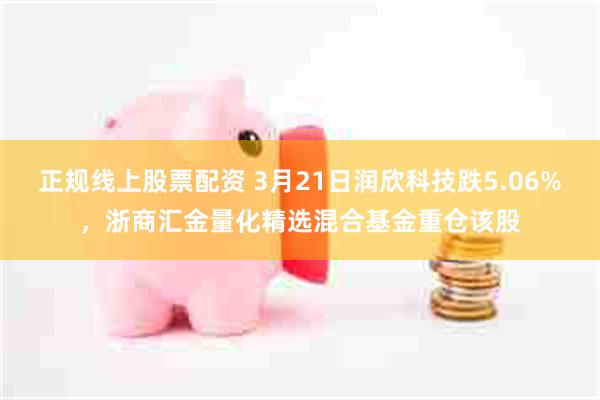 正规线上股票配资 3月21日润欣科技跌5.06%，浙商汇金量化精选混合基金重仓该股