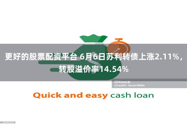 更好的股票配资平台 6月6日苏利转债上涨2.11%，转股溢价率14.54%